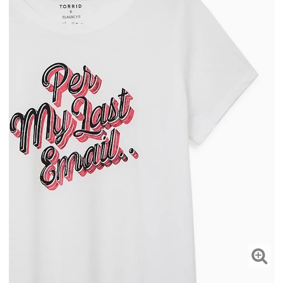Torrid EVERYDAY GRAPHIC TEE JERSEY PER MY LAST EMAIL SIZE 2X NWT - Picture 2 of 4